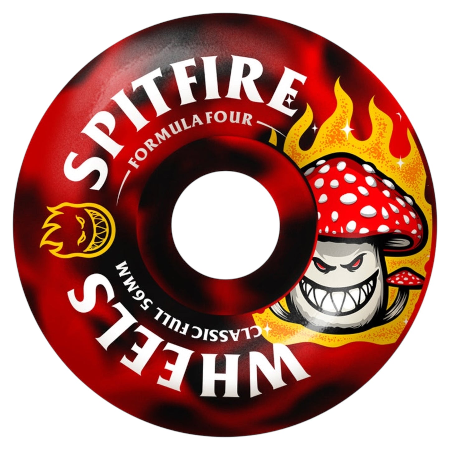 SPITFIRE SHROOM BIGHEAD F4 99a CLASSIC FULL RED BLACK SWIRL