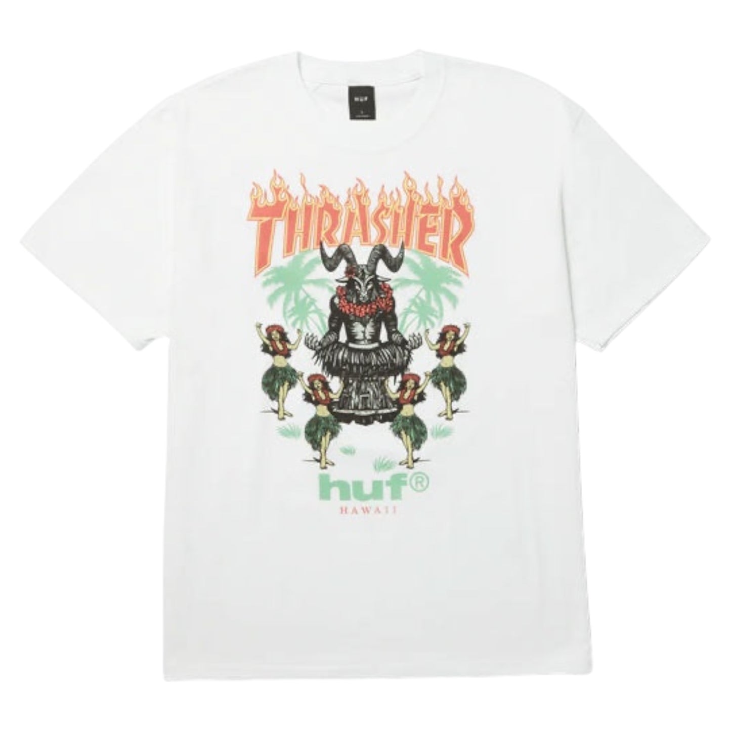 HUF X THRASHER GOAT LUAU TEE WHITE