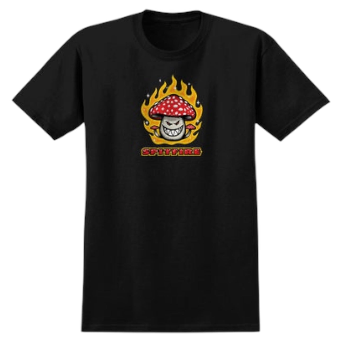 SPITFIRE MUSHROOM BIGHEAD TEE BLACK RED MULTI