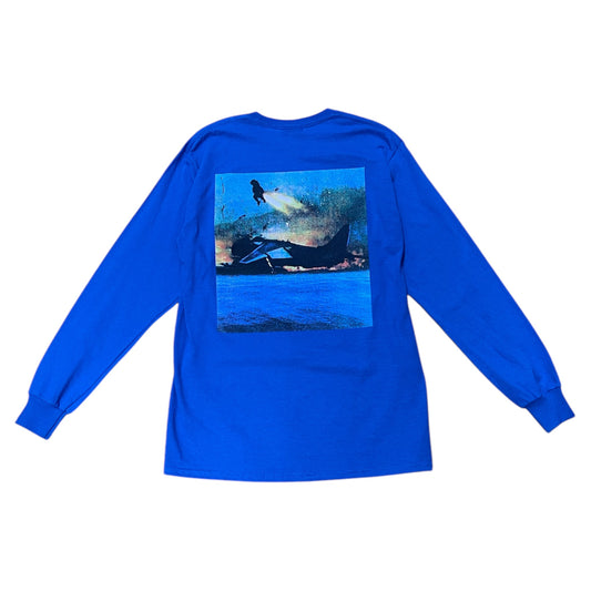 HOCKEY EJECT LS TEE ROYAL BLUE