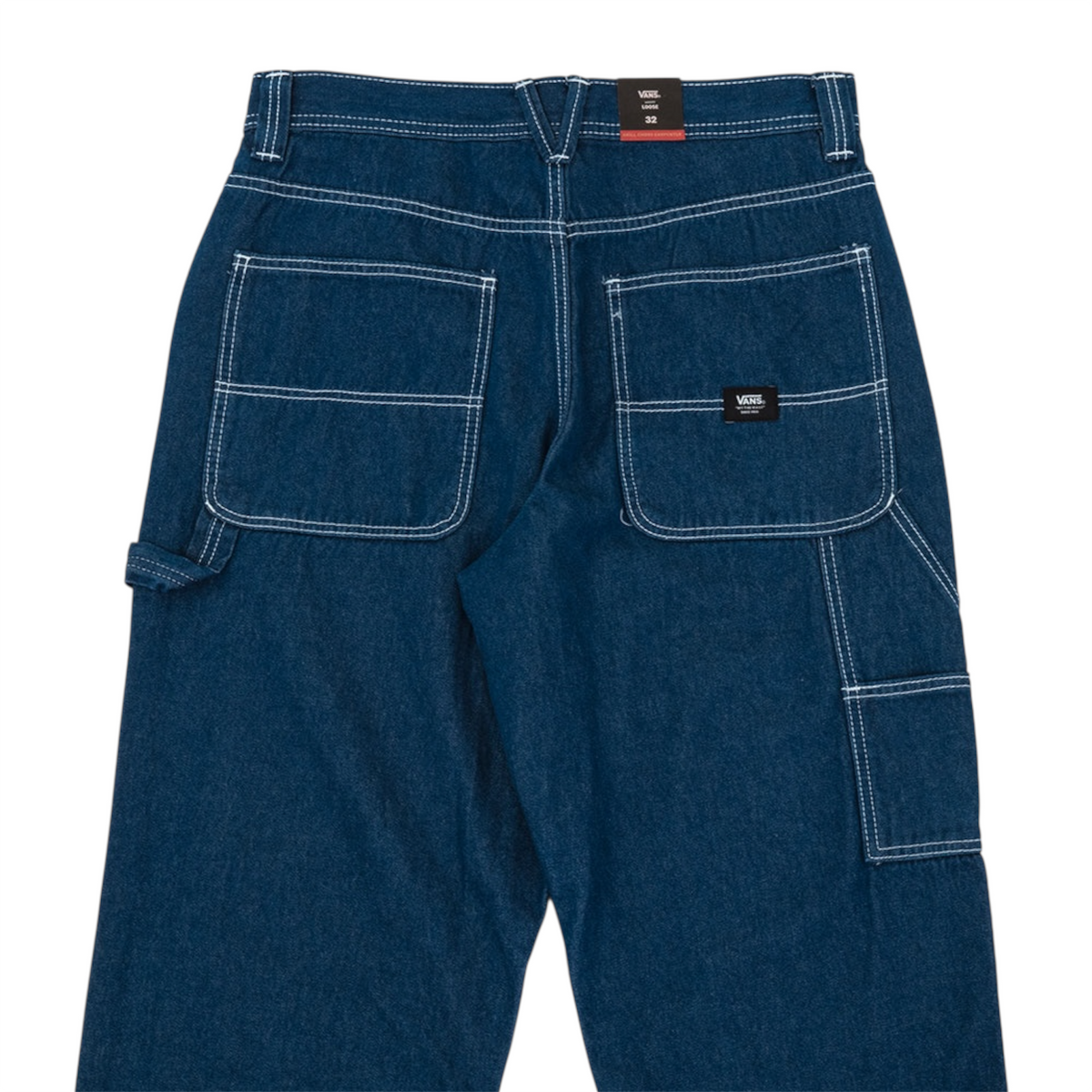 VANS DRILL CHORE CARPENTER LOOSE FIT DENIM INDIGO RINSE PANT