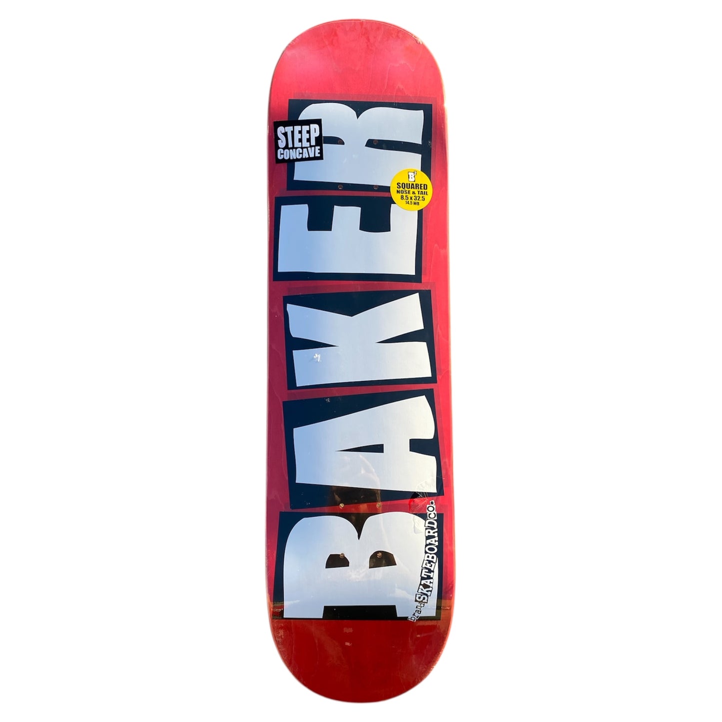 BAKER BRAND LOGO B2 RED VANEERS DECK 8.5