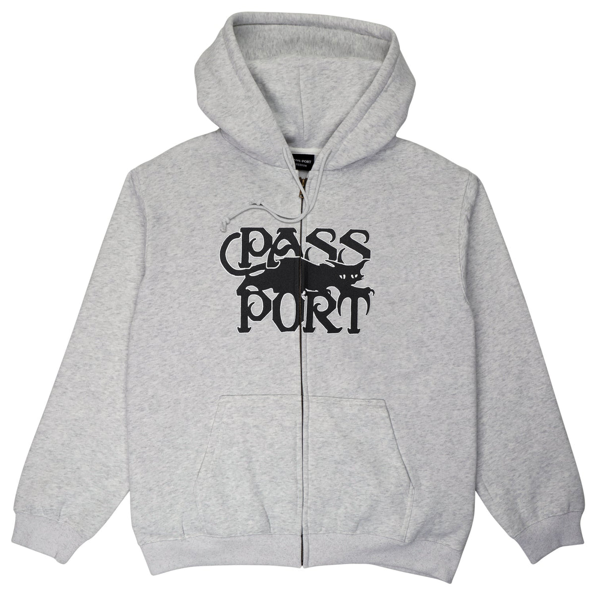 PASSPORT SLINKIN ZIP HOODIE ASH