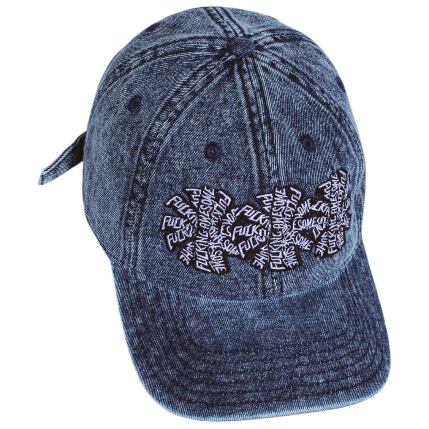 FUCKING AWESOME THREE SPIRAL WASHED DENIM 6 PANEL HAT