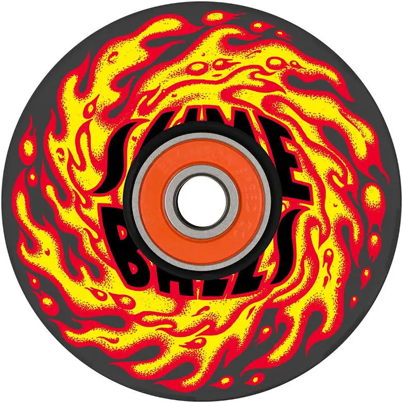 SLIME BALLS WHEELS SB FLAME LIGHT UPS OG SLIME BLACK 78a 66mm
