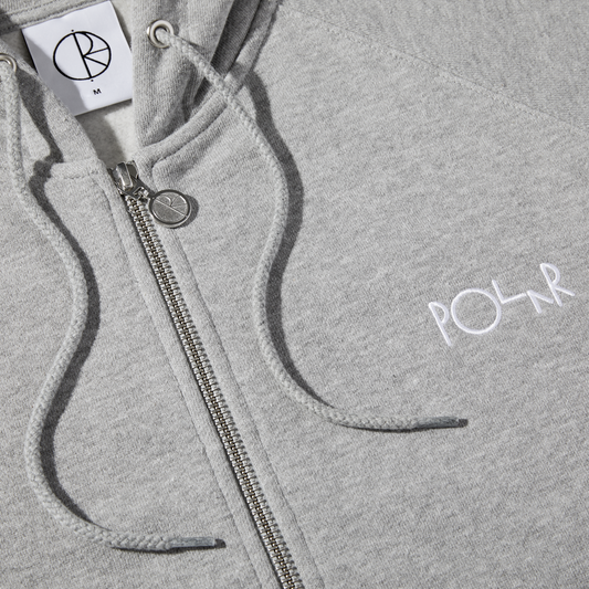 POLAR DEFAULT ZIP HOODIE HEATHER GREY