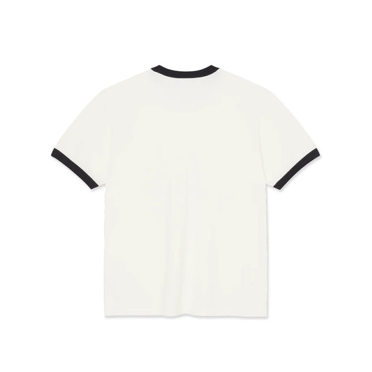 POLAR RINGER TEE CLOUD WHITE/NAVY