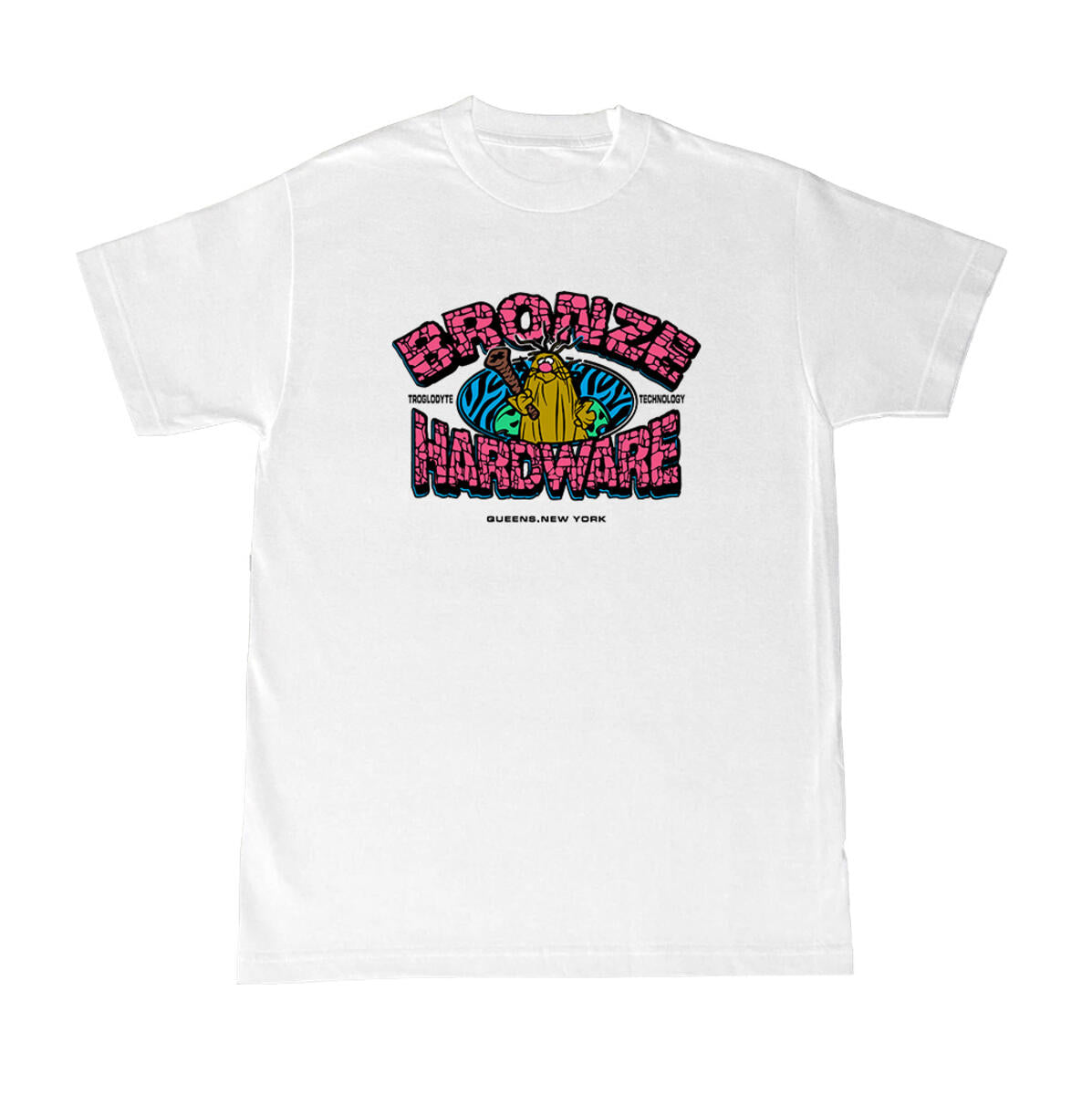 T-SHIRT TROGLODYTE BRONZE 56K BLANC