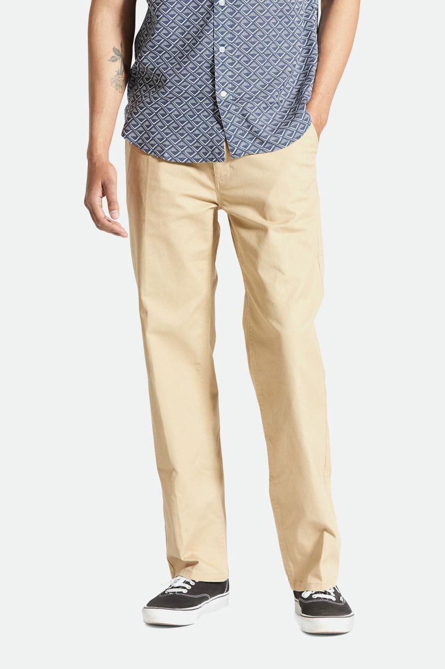 BRIXTON CHOICE PANTALON CHINO RELAXÉ SABLE