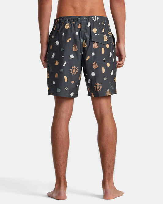 RVCA ATLAS ELASTIC SHORT 17" PIRATE BLACK