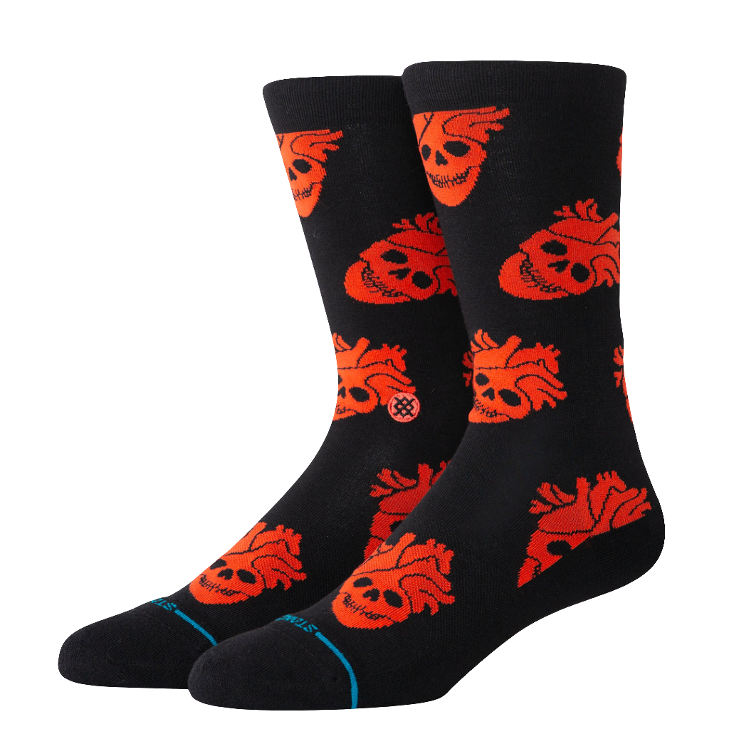 STANCE STRANGLOVE CREW SOCK FALLIN IN SKULL