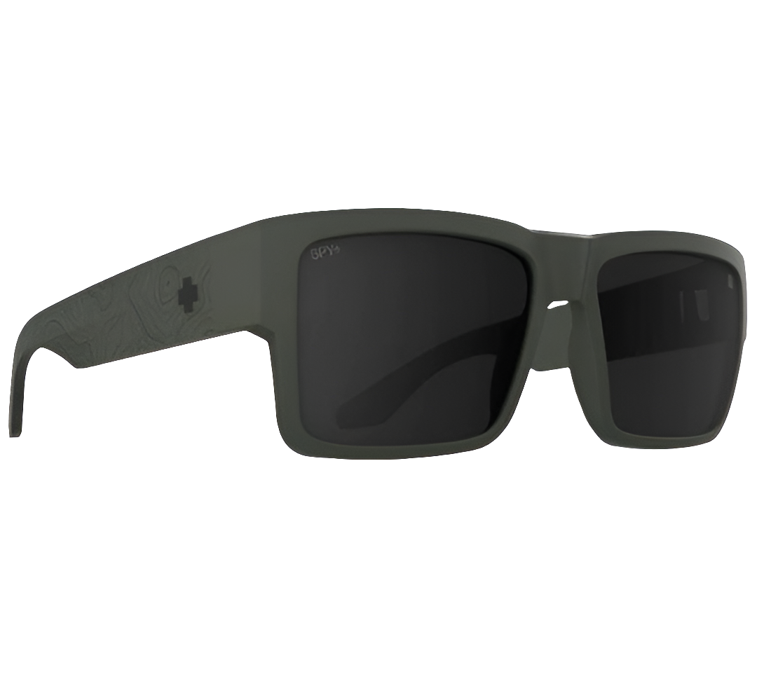 SPY CYRUS MATTE OLIVE GLASSES HAPPY GRAY LENS