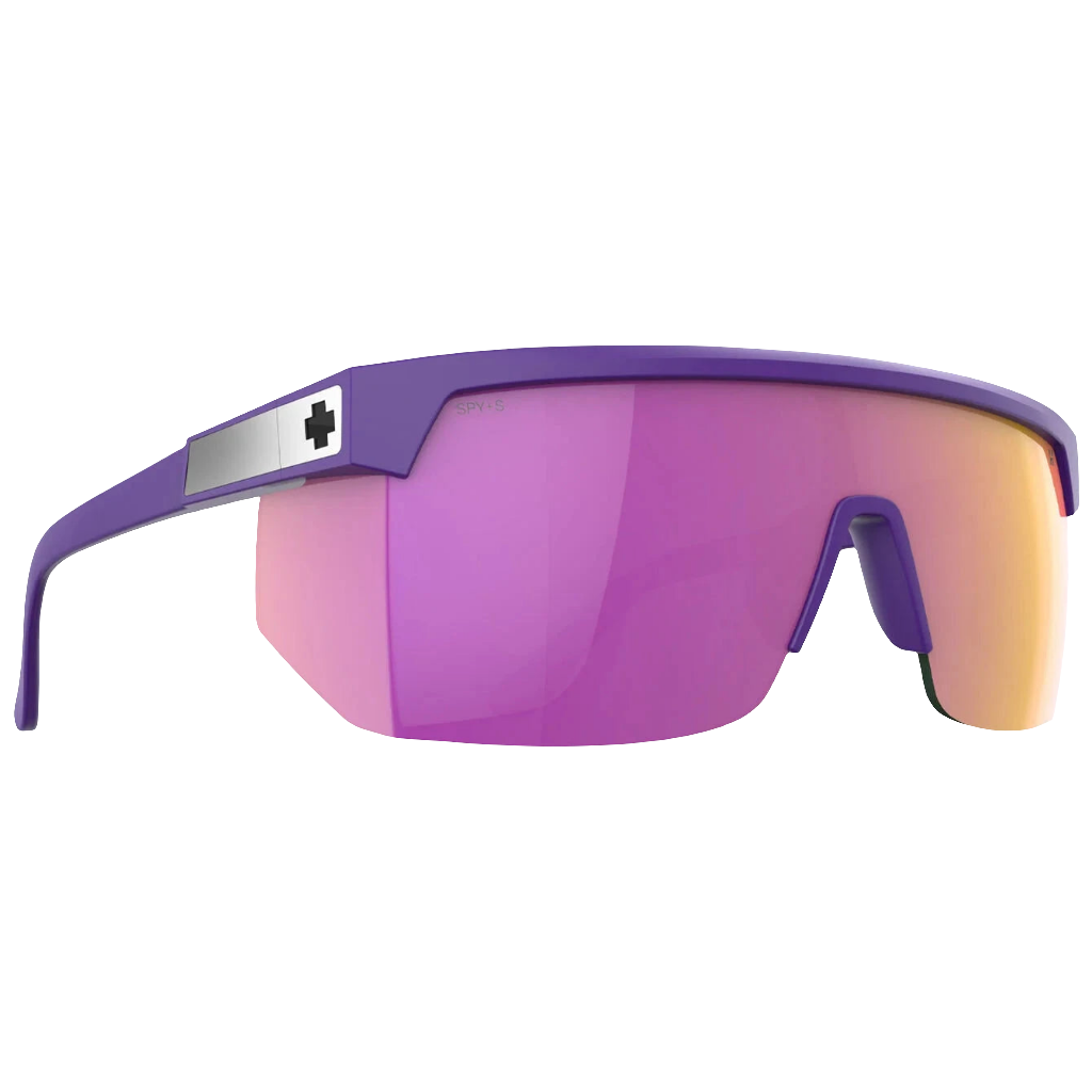 SPY SUPER FLYNN MATTE PURPLE GLASSES HAPPY GRAY GREEN PINK MIRROR LENS