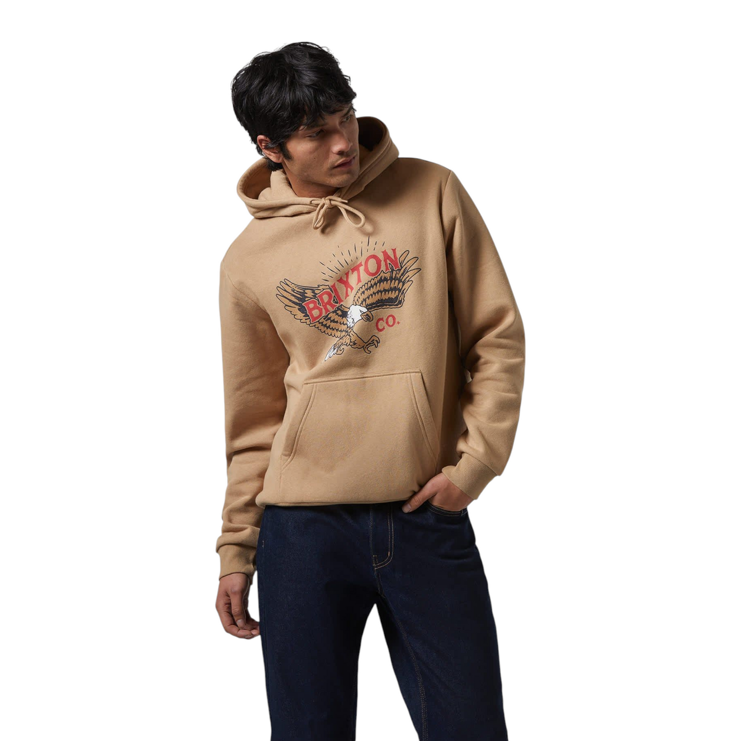 BRIXTON KEELER HOODIE SAND