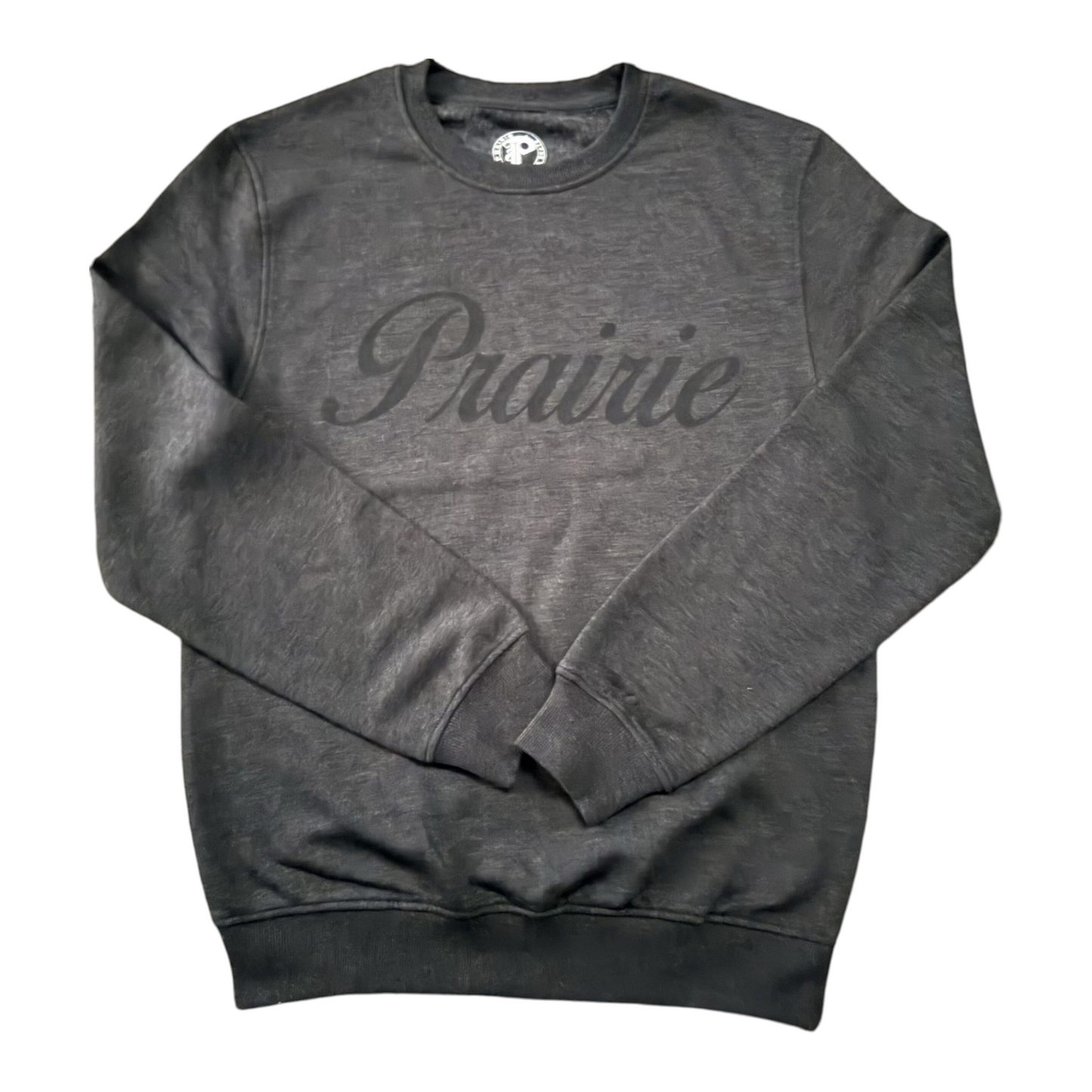 PRAIRIE GHOST SCRIPT CREW NECK GREY
