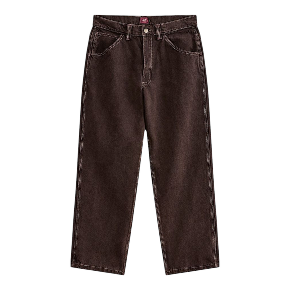 VANS SKATE CHECK 5 LOOSE DENIM PANT AFTER DARK BROWN