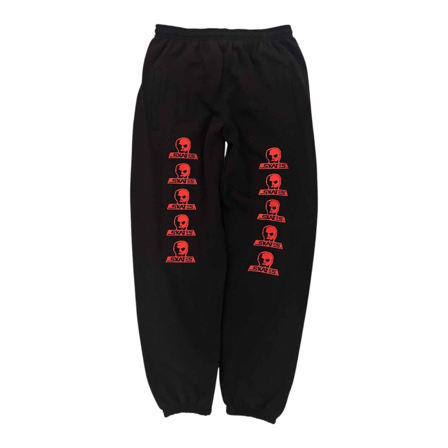 SKULL SKATES SWEATPANT TWO TONE BLACK RED