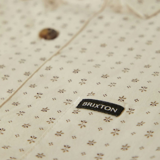 BRIXTON CHARTER PRINT TEE OFF WHITE MICRO FLORAL