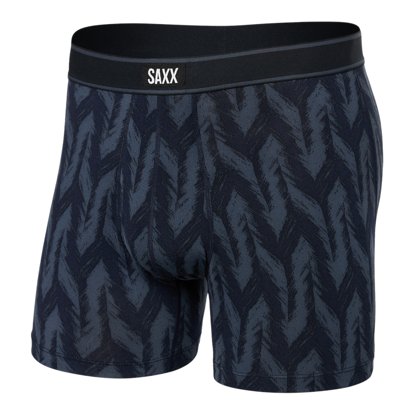 SAXX DAYTRIPPER COMFORT STRETCH BOXER BRIEF FLY IKAT CHEVRON DEEP NAVY
