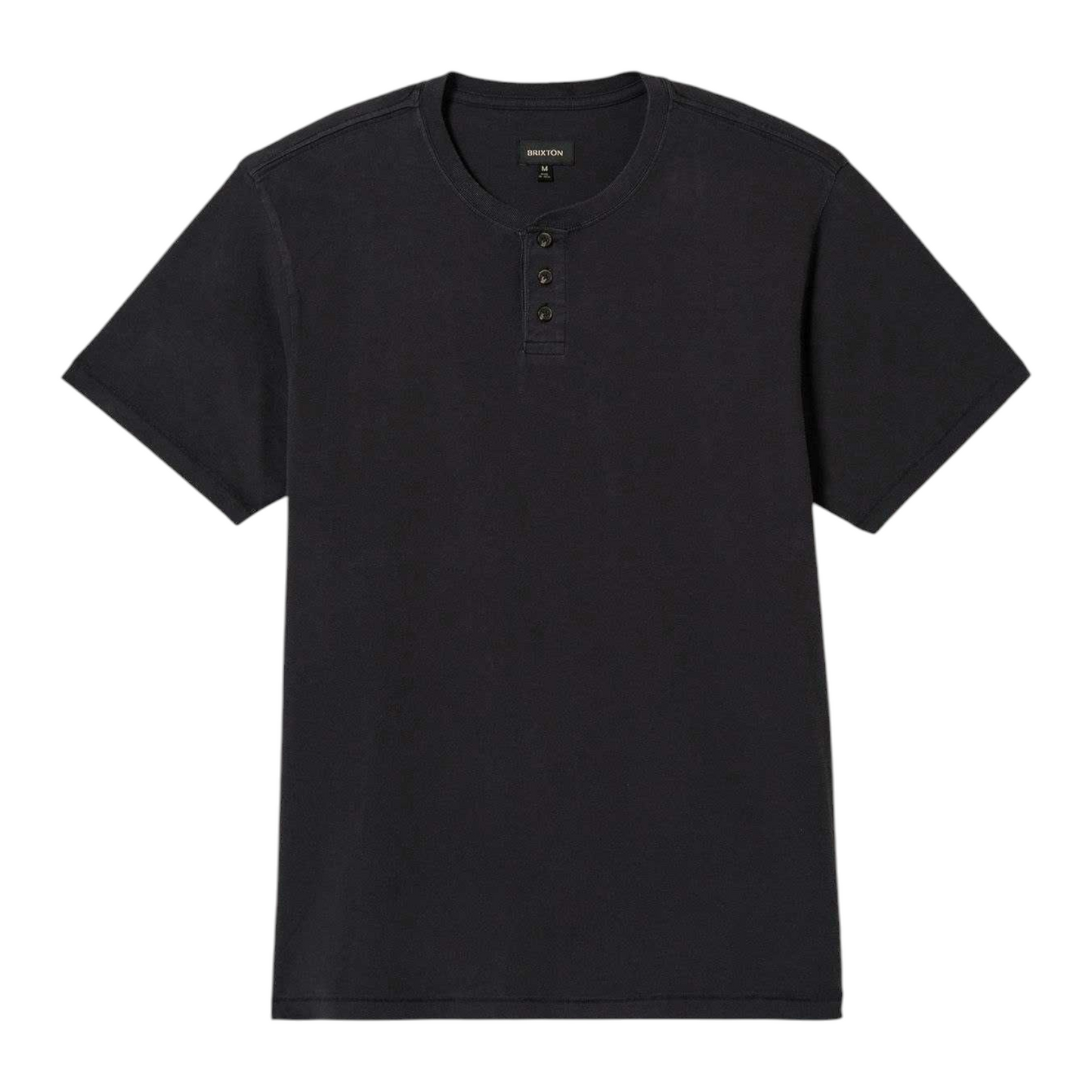BRIXTON VINTAGE RESERVE HENLEY TEE BLACK WASH