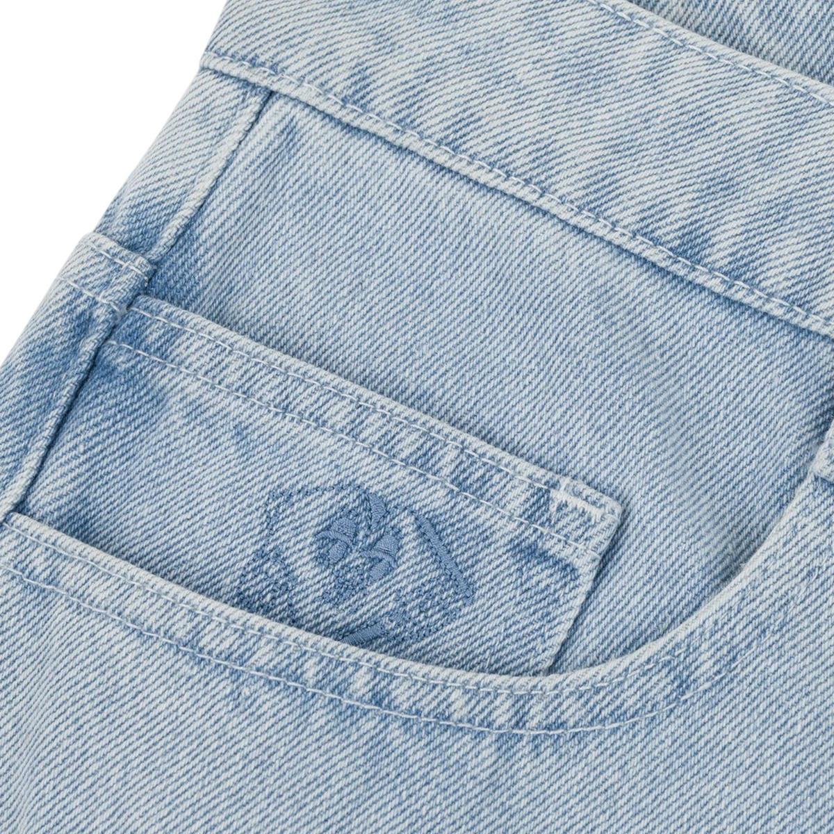 LOVIAH 1990 BAGGY DENIM PANTS WHITE BLUE WASH