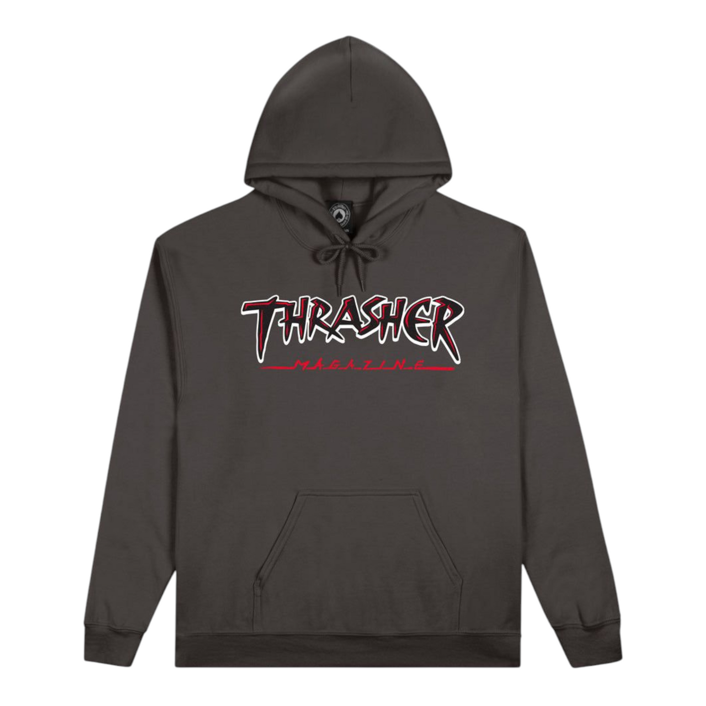 THRASHER SLASH HOODIE CHARCOAL