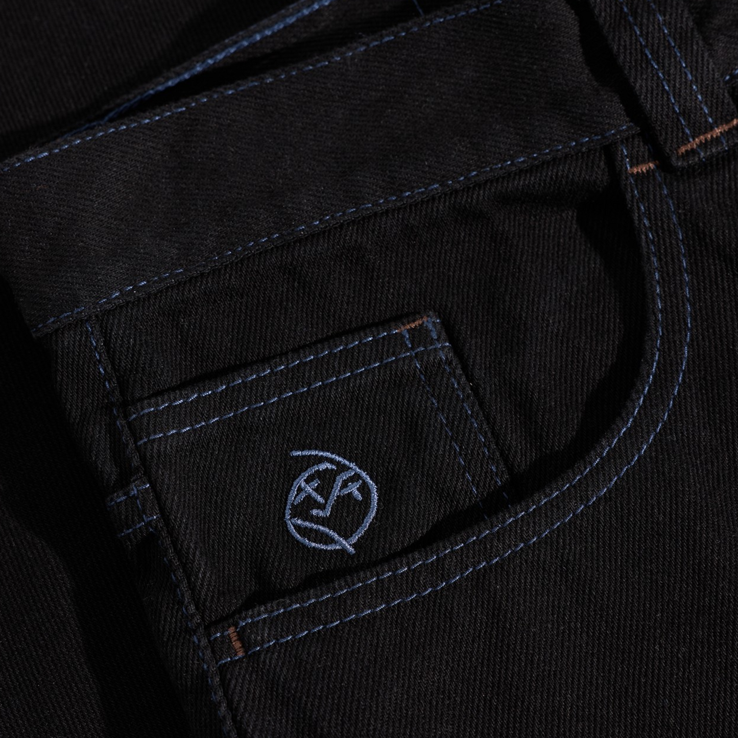 POLAR BIG BOY JEANS BLACK BLUE STITCHING
