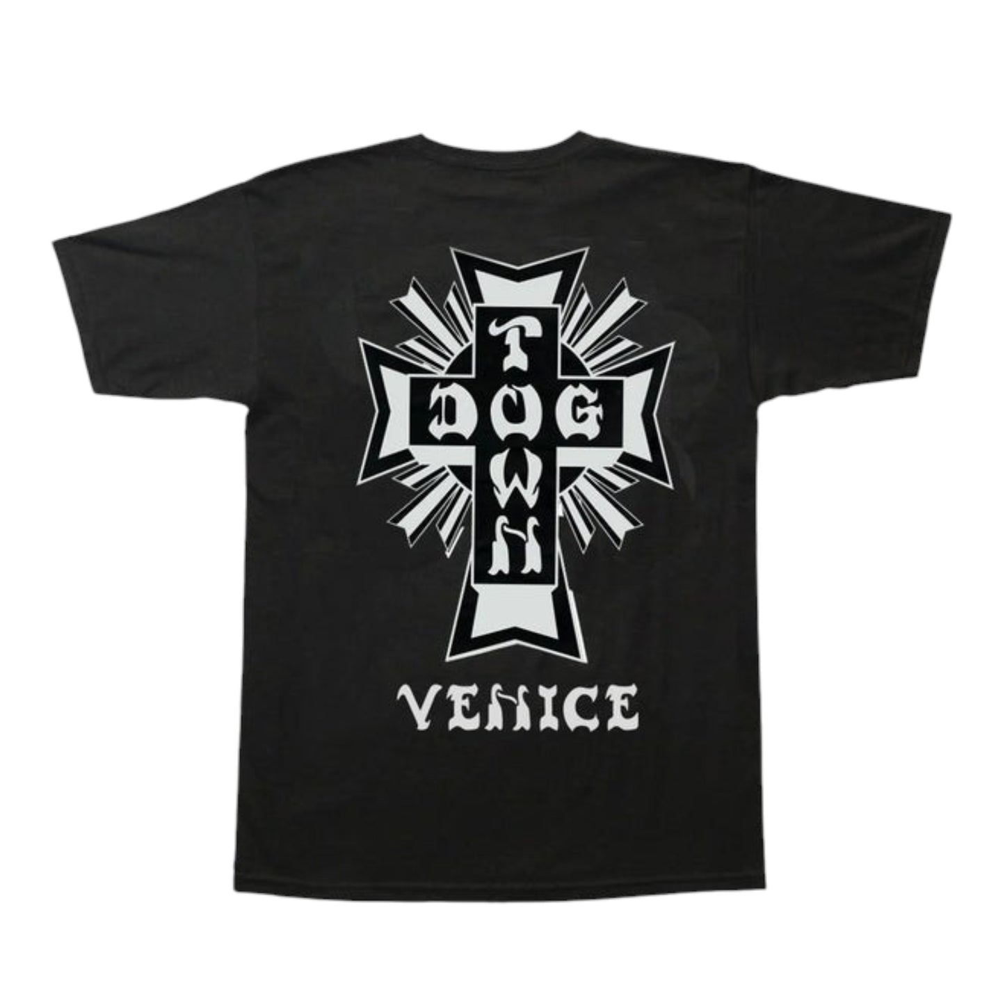 DOGTOWN VENICE CROSS LOGO TEE BLACK