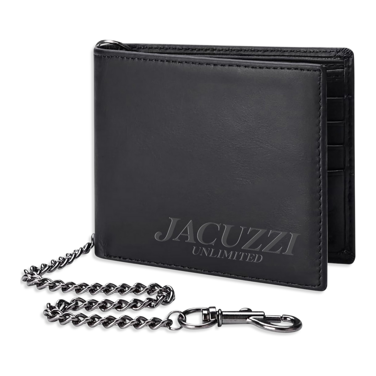 JACUZZI LEATHER CHAIN WALLET BLACK