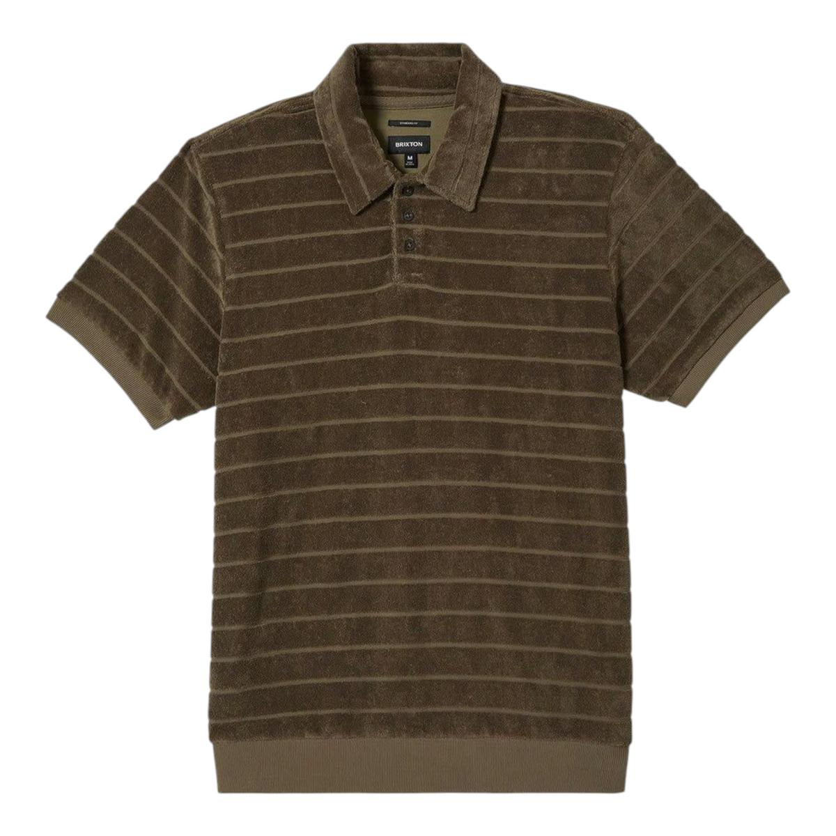 BRIXTON WEEKEND TERRY CLOTH SHORT SLEEVE POLO IVY GREEN