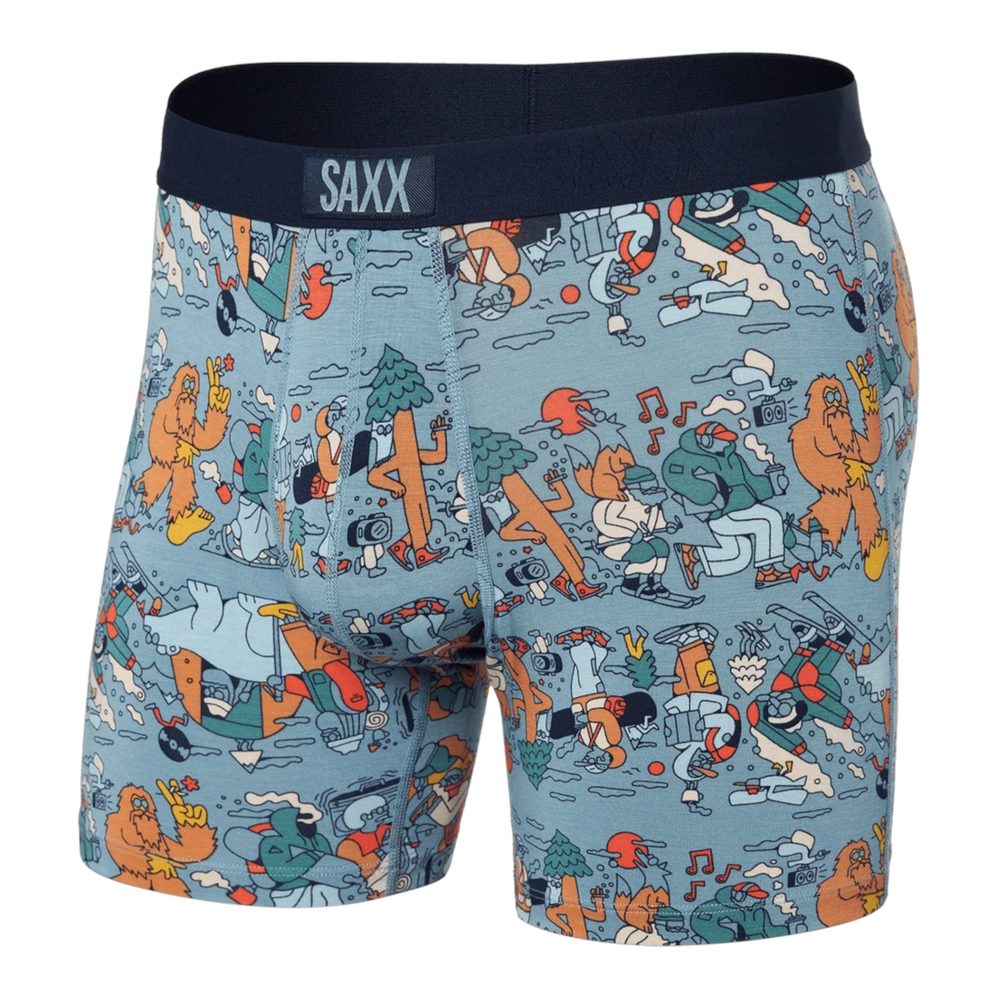 SAXX VIBE SUPER SOFT BOXER BRIEF FRESH TRACKS DESERT BLUE