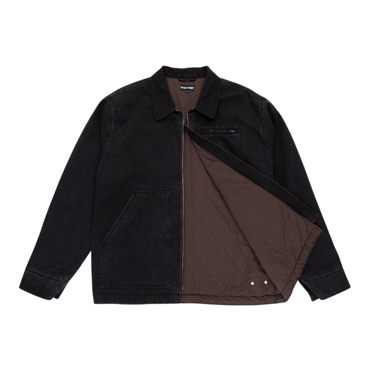 PASSPORT SOLID DENIM PACKERS JACKET BLACK