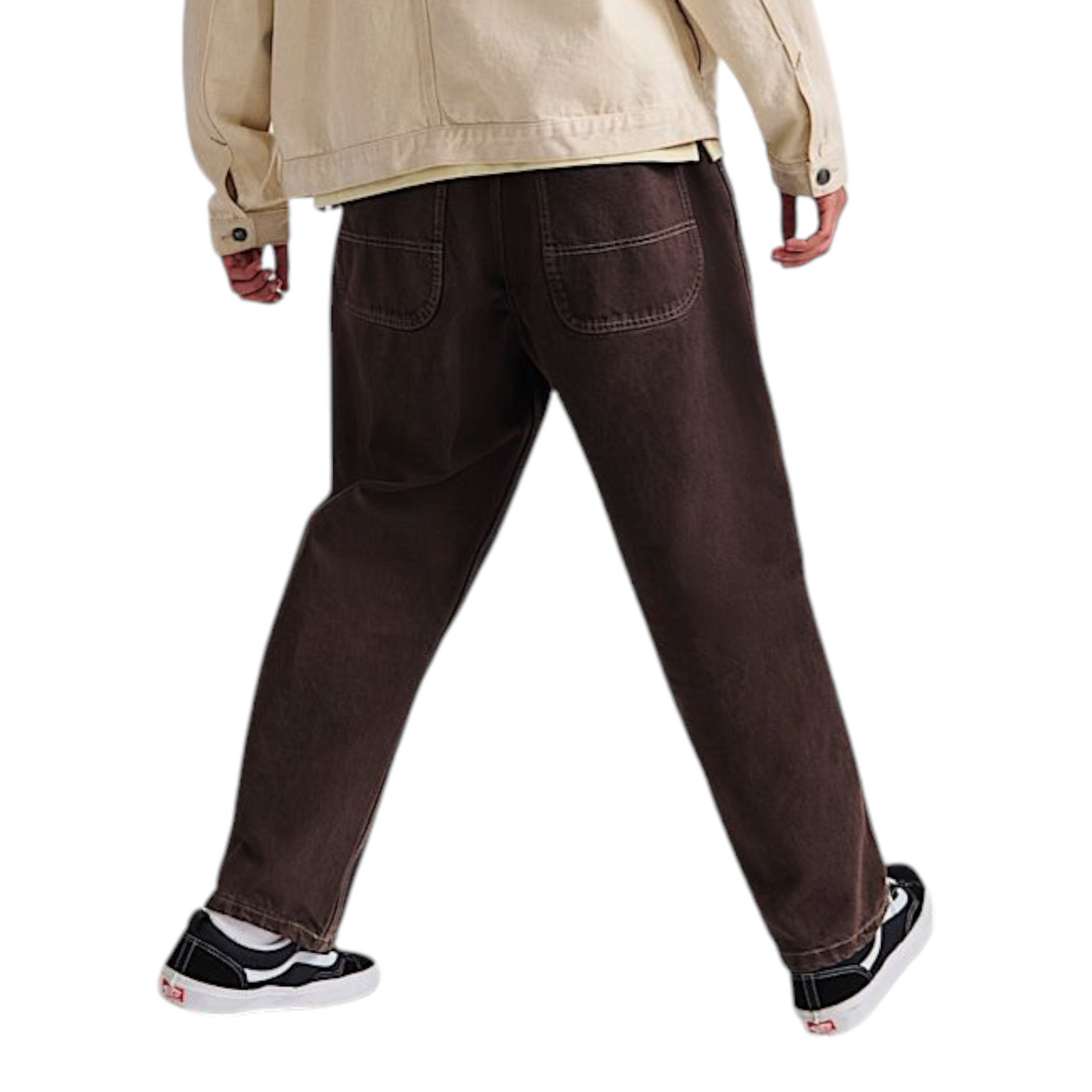 VANS SKATE CHECK 5 LOOSE DENIM PANT AFTER DARK BROWN