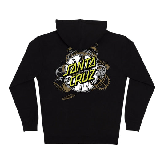 SANTA CRUZ GRABKE EXPLODING DOT ZIP UP HOODIE BLACK