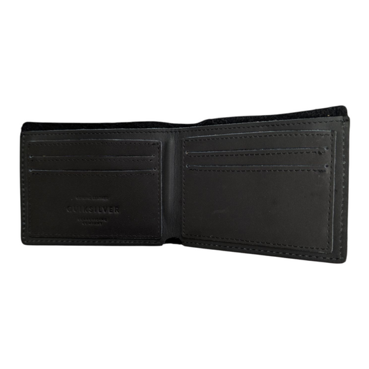 QUICKSILVER BIFOLD LEATHER WALLET BLACK