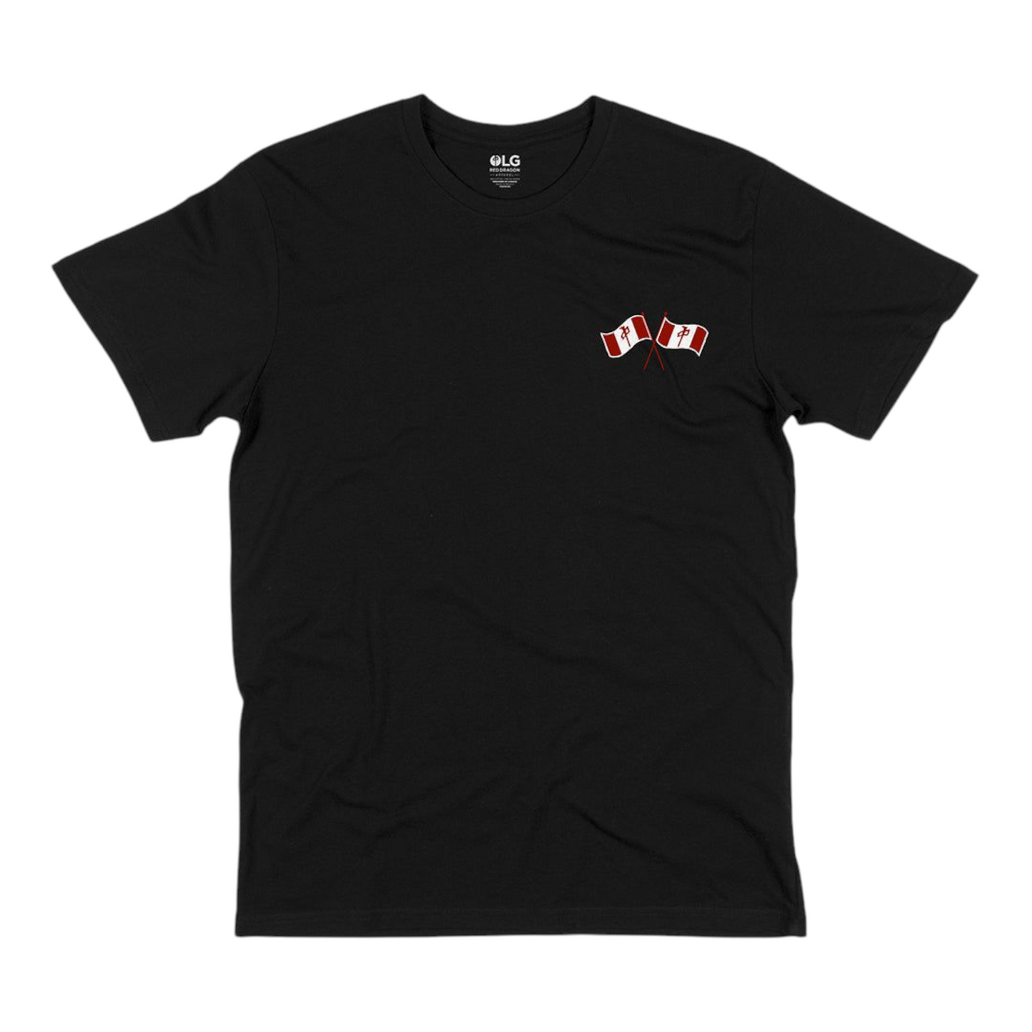 RDS CROSSED CHUNG FLAG TEE BLACK