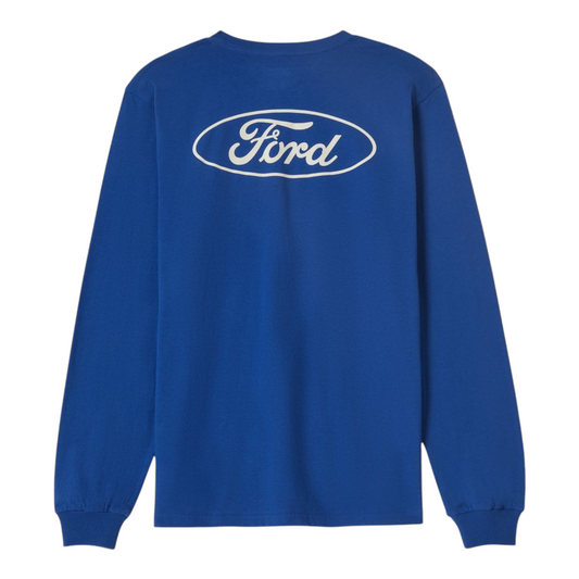 BRIXTON FORD BUILT TOUGH LONG SLEEVE FORD BLUE