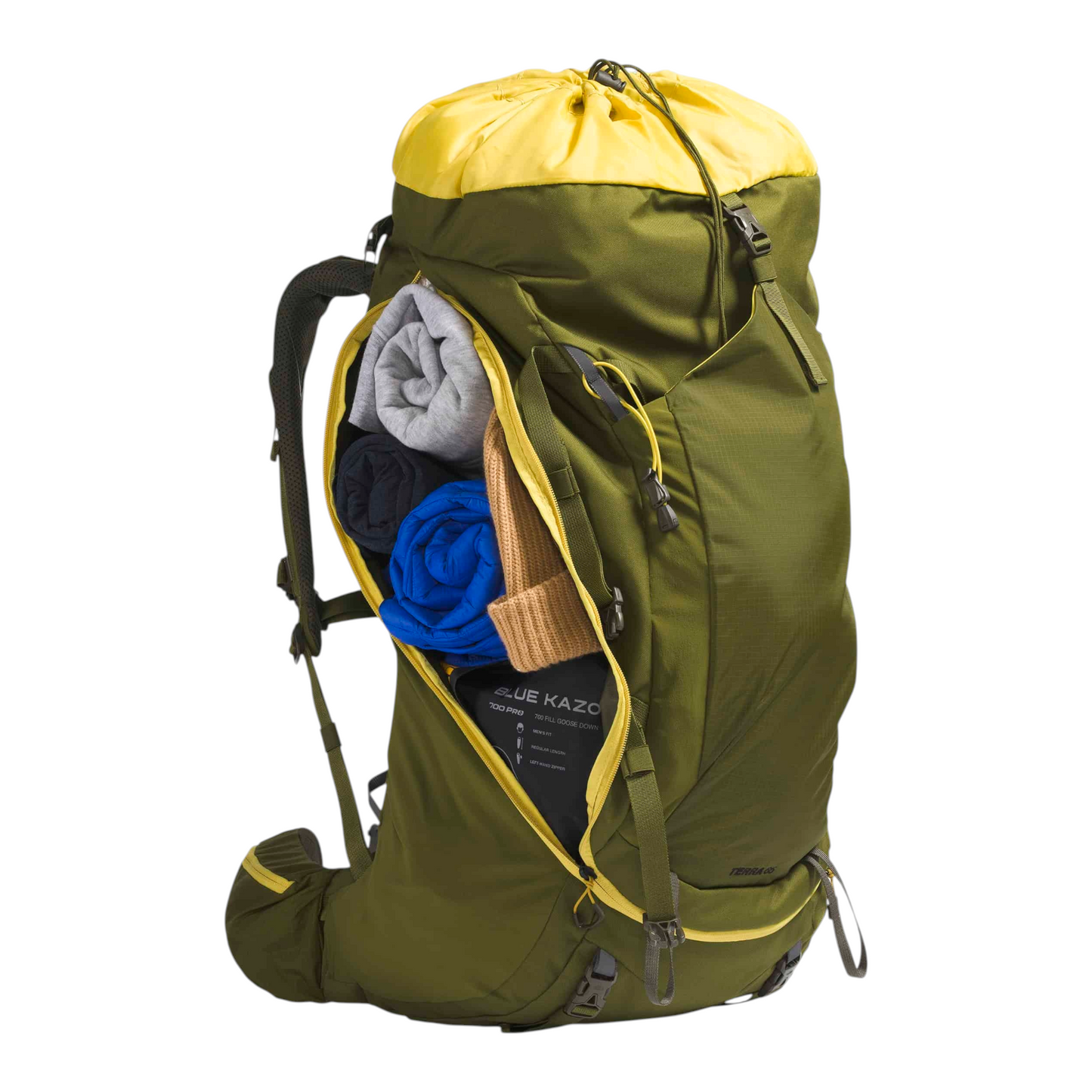 THE NORTH FACE TERRA 65 BACKPACK FOREST OLIVE/NEW TAUPE GREEN