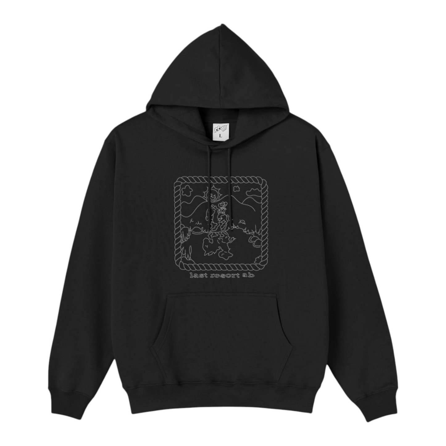 LAST RESORT WESTERN HOODIE BLACK