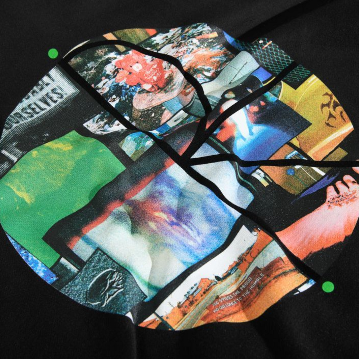 POLAR DAVE HOODIE OURSELVES COLLAGE BLACK