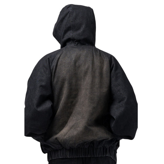 SOUVENIR DENIM BOMBER JACKET BLACK