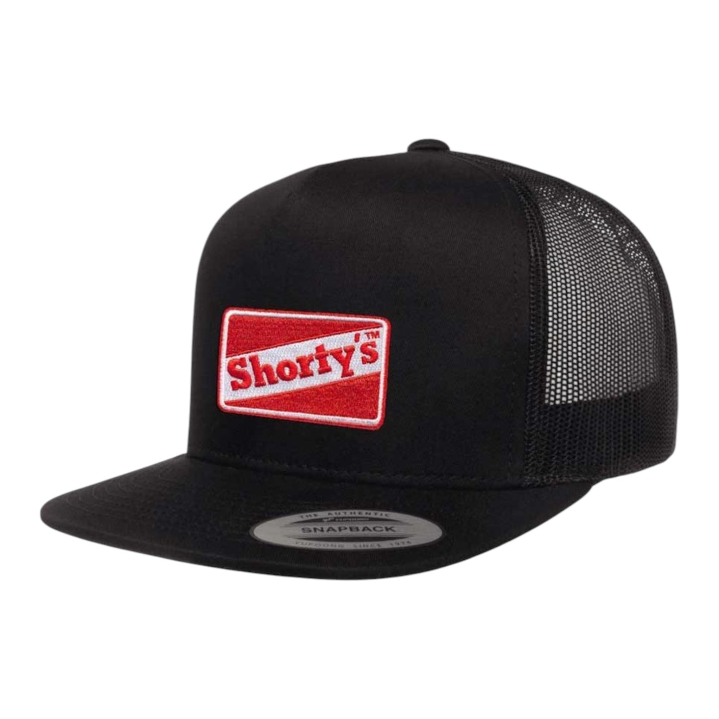 SHORTYS OG LOGO MESH BACK HAT BLACK RED LOGO