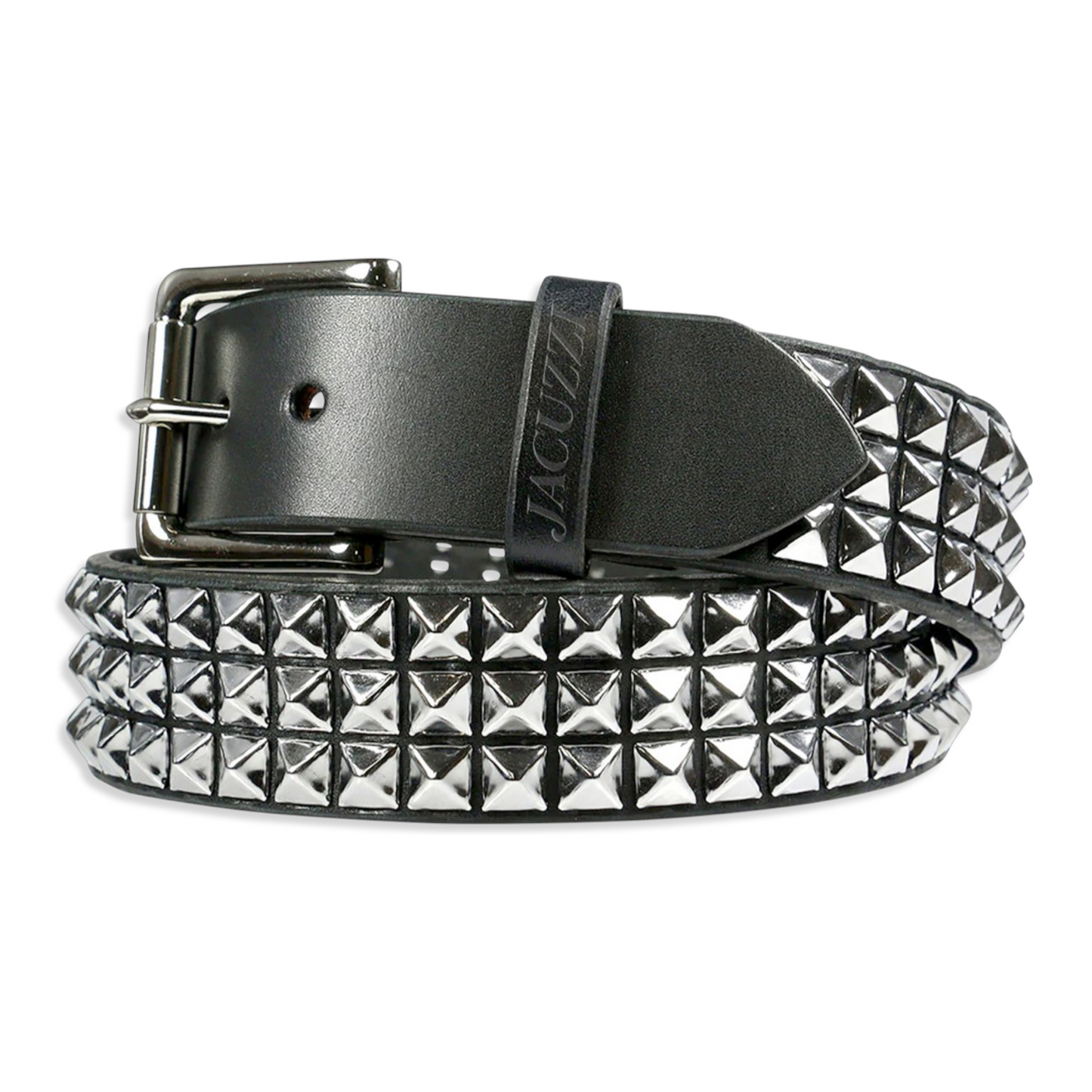 JACUZZI LEATHER STUDDED BELT BLACK