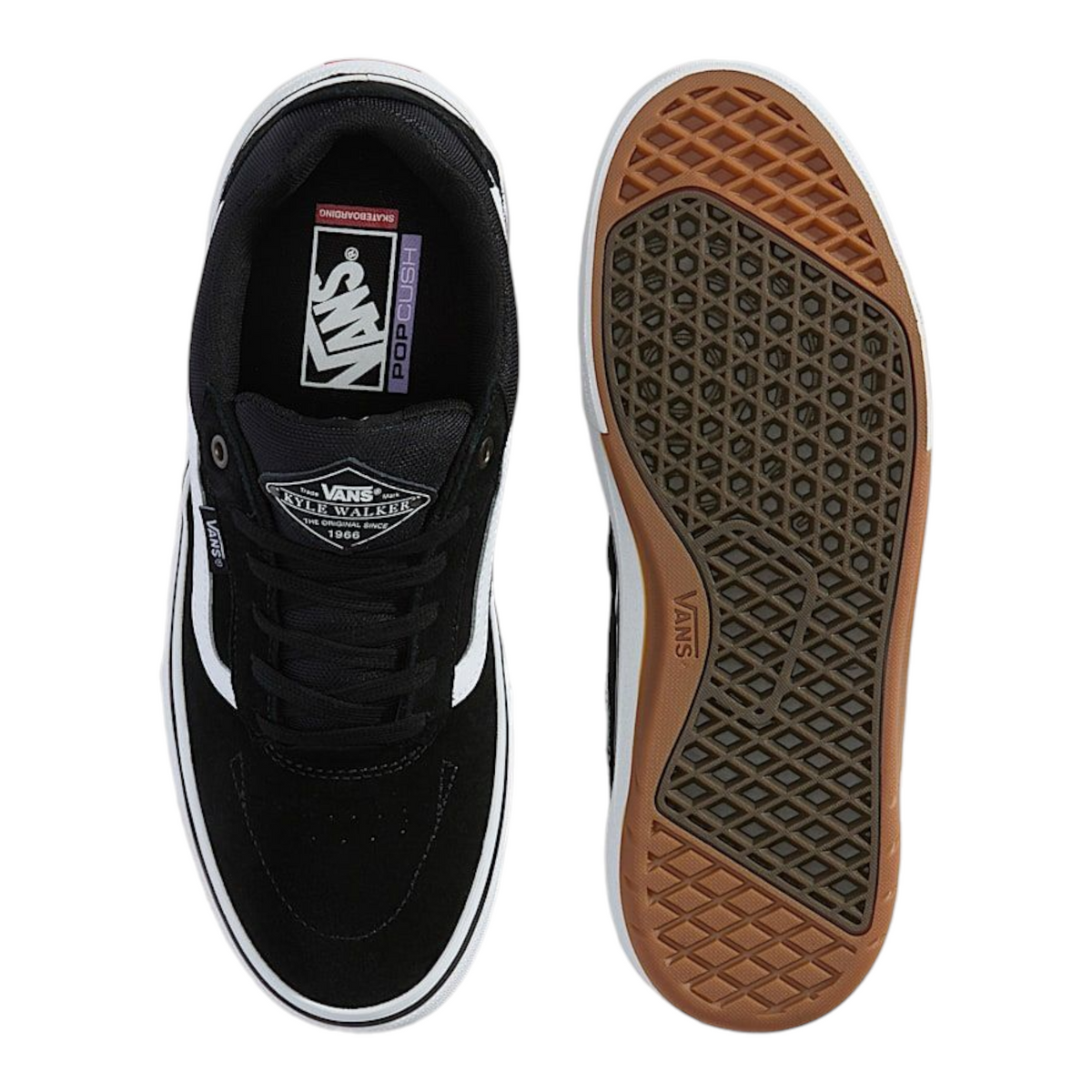 VANS SKATE KYLE WALKER WAFFLECUP BLACK/WHITE