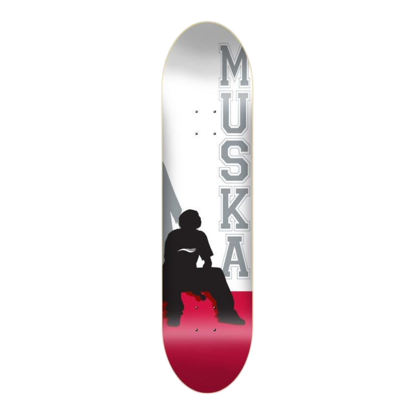 SHORTYS MUSKA RED SILHOUETTE DECK 8.0