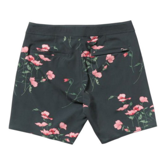 RVCA DOWN RIGHT TRUNK 17 PIRATE BLACK