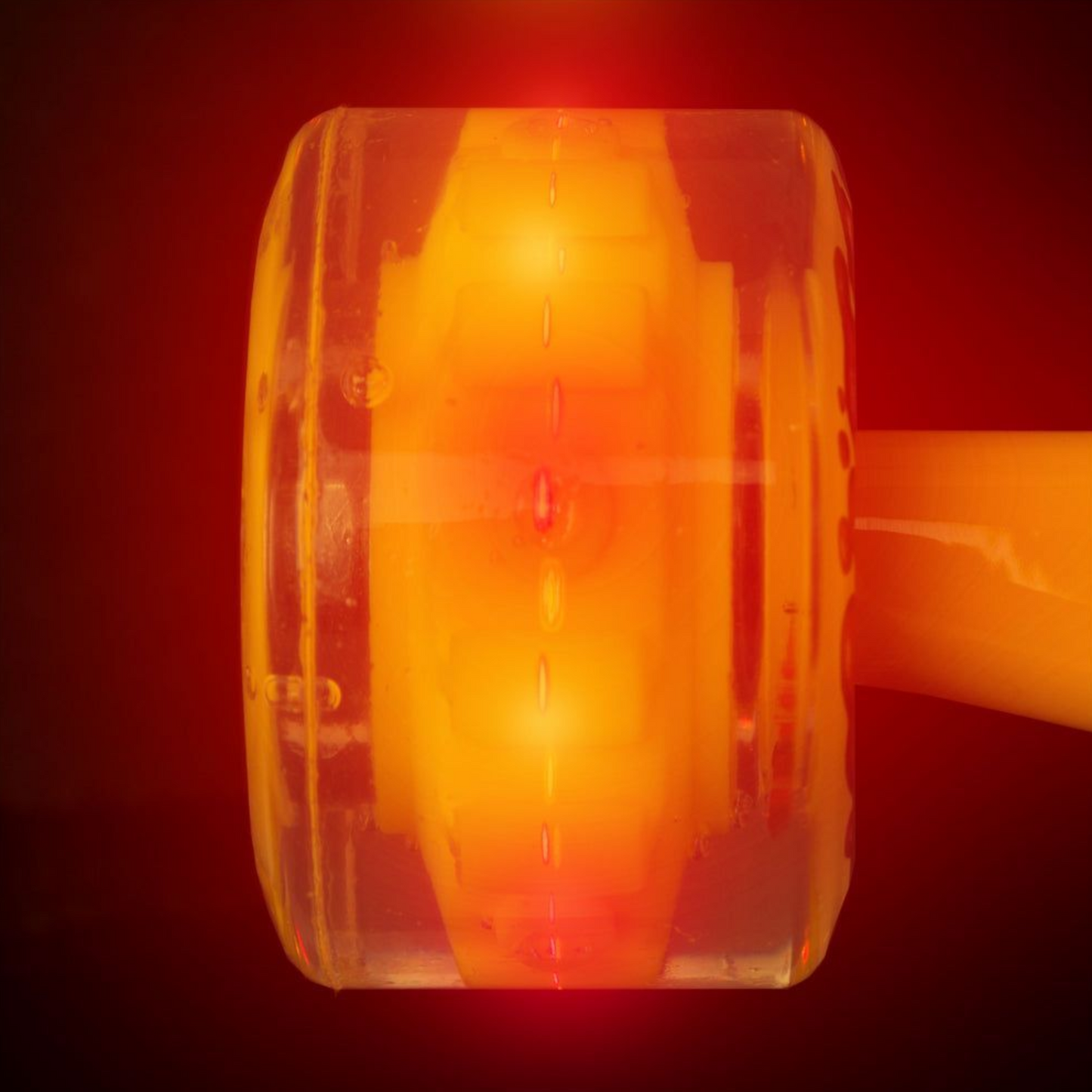 SLIME BALLS LIGHT UP WHEELS YELLOW WITH RED LEDS 78A