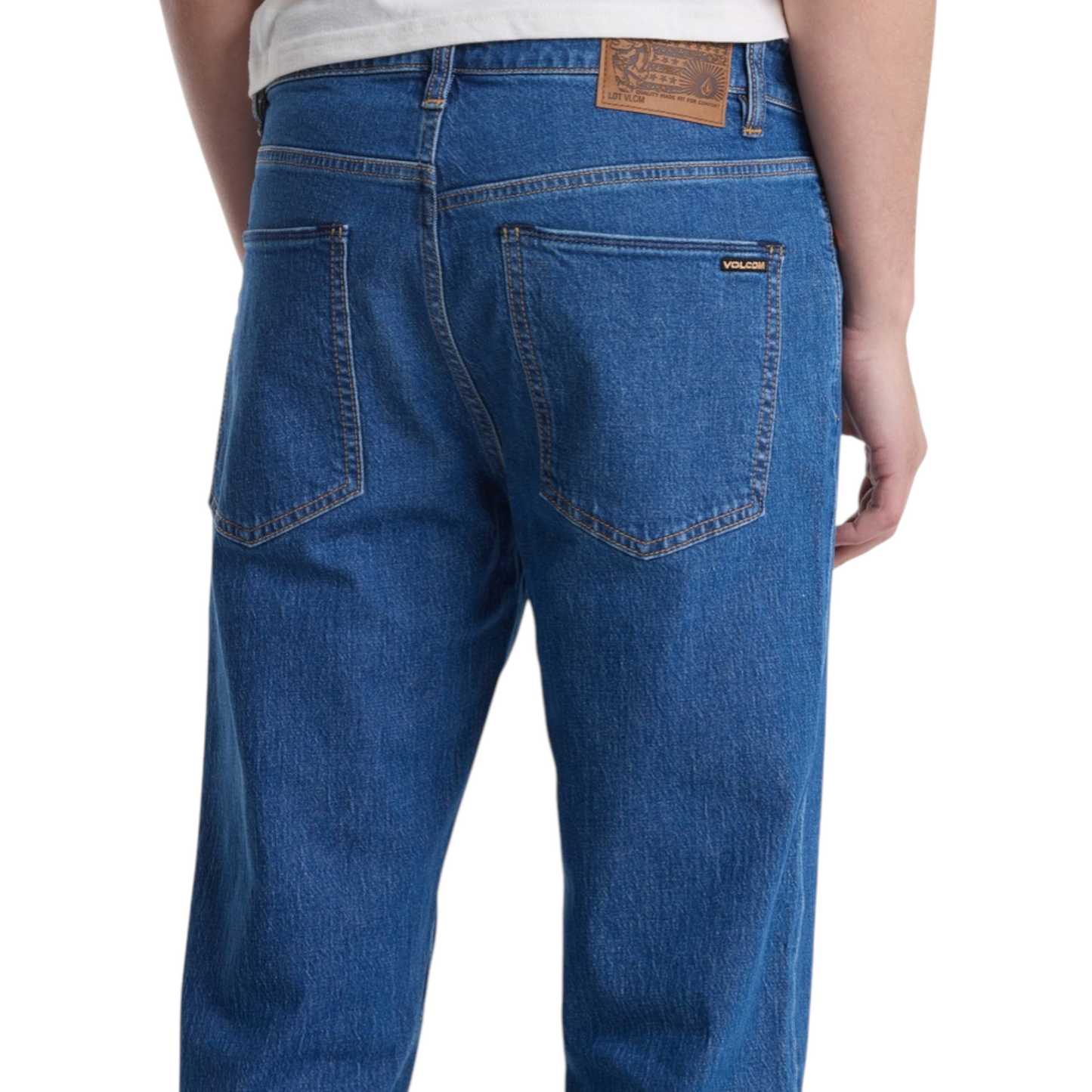 VOLCOM SOLVER DENIM REGULAR RISE MODERN FIT BOLD BLUE