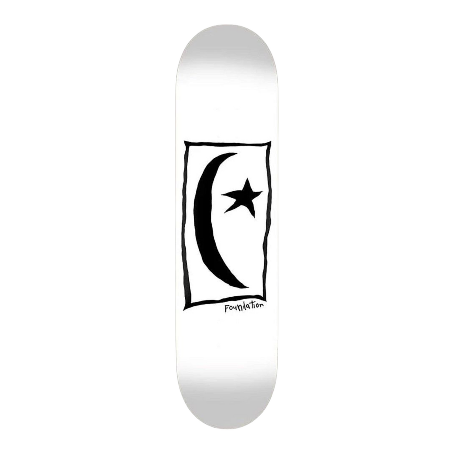 FOUNDATION STAR AND MOON SQUARE DECK WHITE 8.5