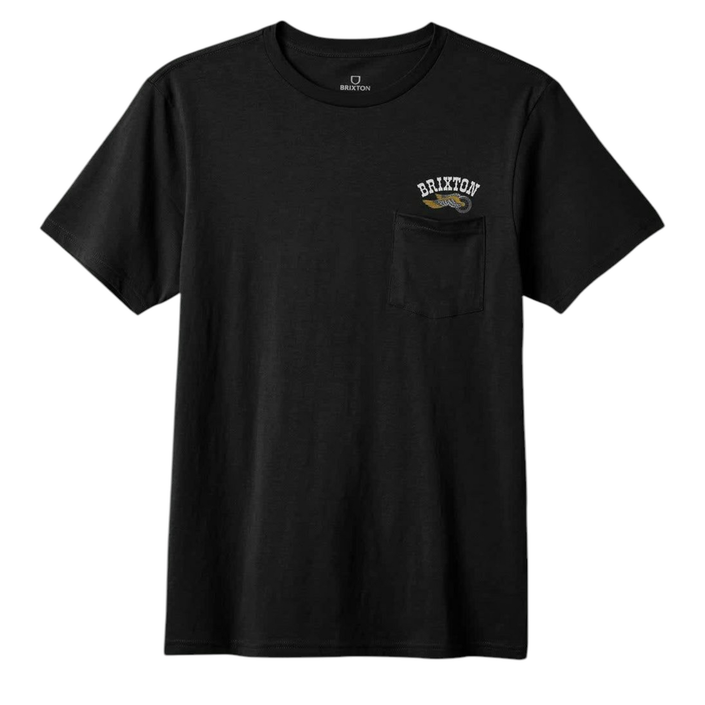 BRIXTON ROLLER TAILORED POCKET TEE BLACK